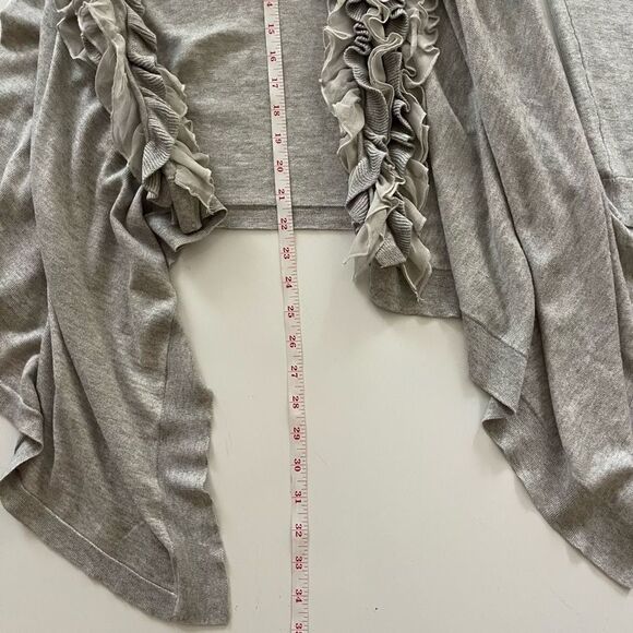 Magaschoni Women Silk Cashmere Raffle Front Open Cardigan Sz S - Picture 8 of 8